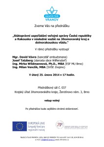 Pozvánka Regiony CZ-AT 25.unora 2014